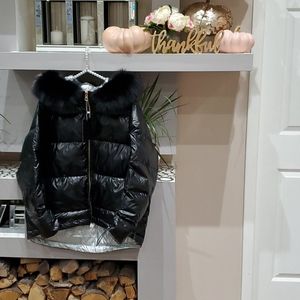 Beautiful, Woman, Natural Fox Fur Parka